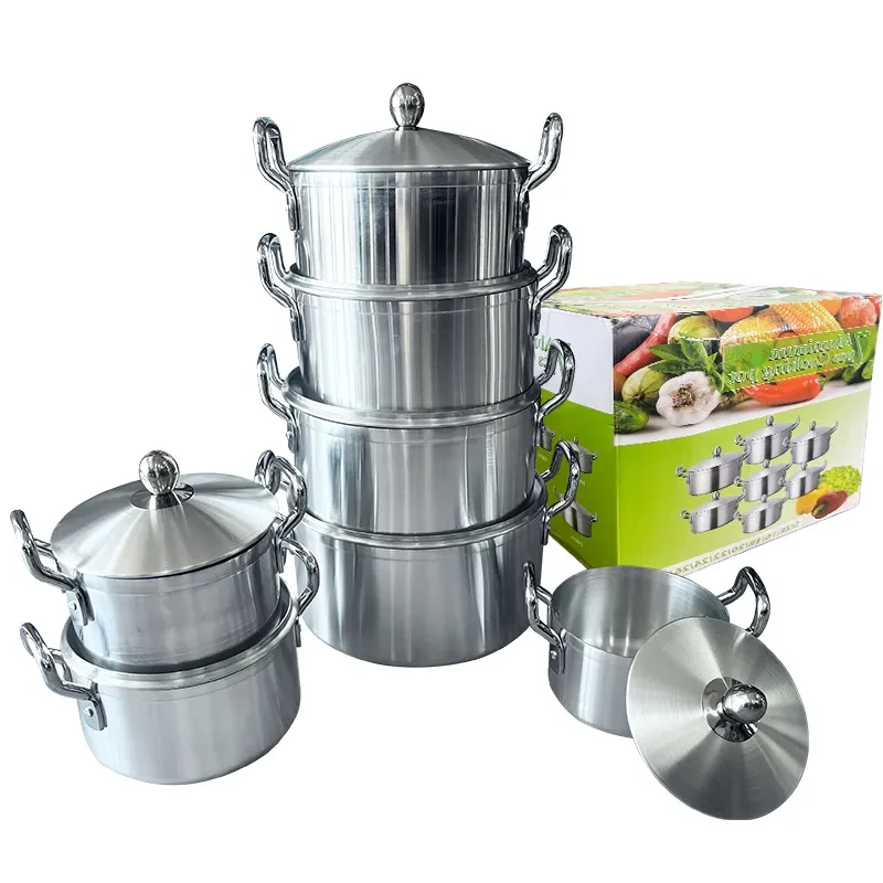 7PCS Aluminum Cookware Sets with Lid