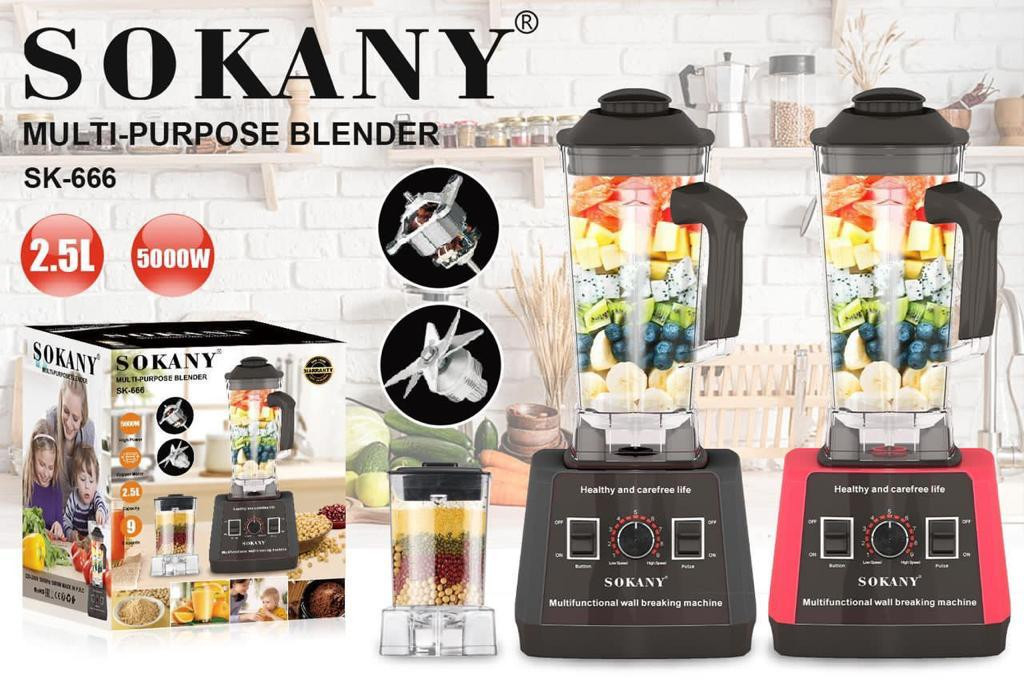 Sokany Heavy Duty Multi purpsose Blender 2.5 L 500W