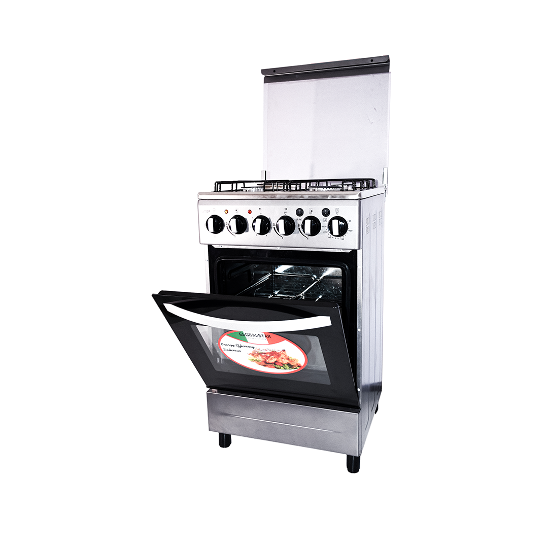 Alitop Free Standing Gas Cooking Range With Electric Oven, 3 Gas Plates, 1 Electric Hot Plate, GS-036
