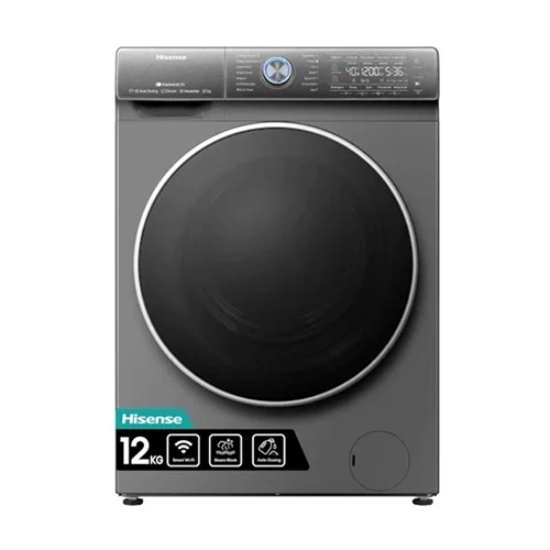 Hisense Washing Machine 12kg Washer And Dryer Inverter Jet, Front Load Titanium