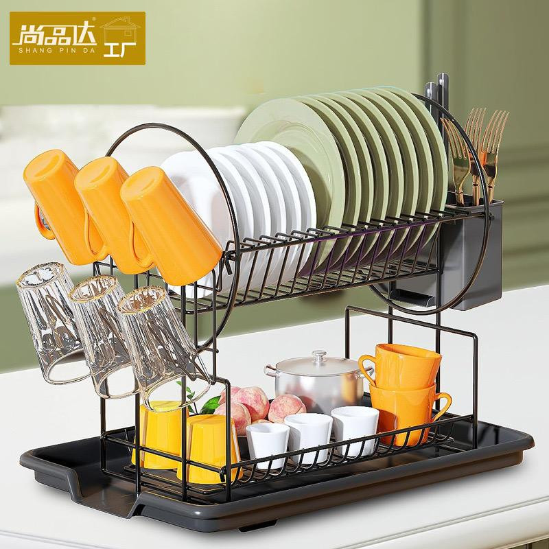 2 layer dish rack steel