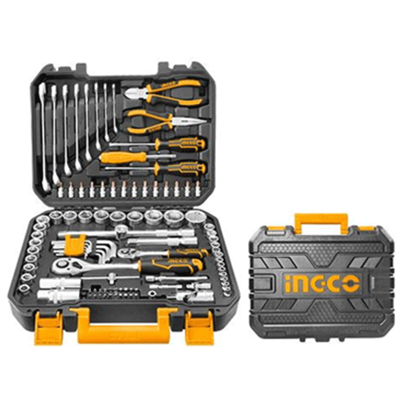 Ingco 100 Piece Hand Tool Set with Case - HKTHP21001