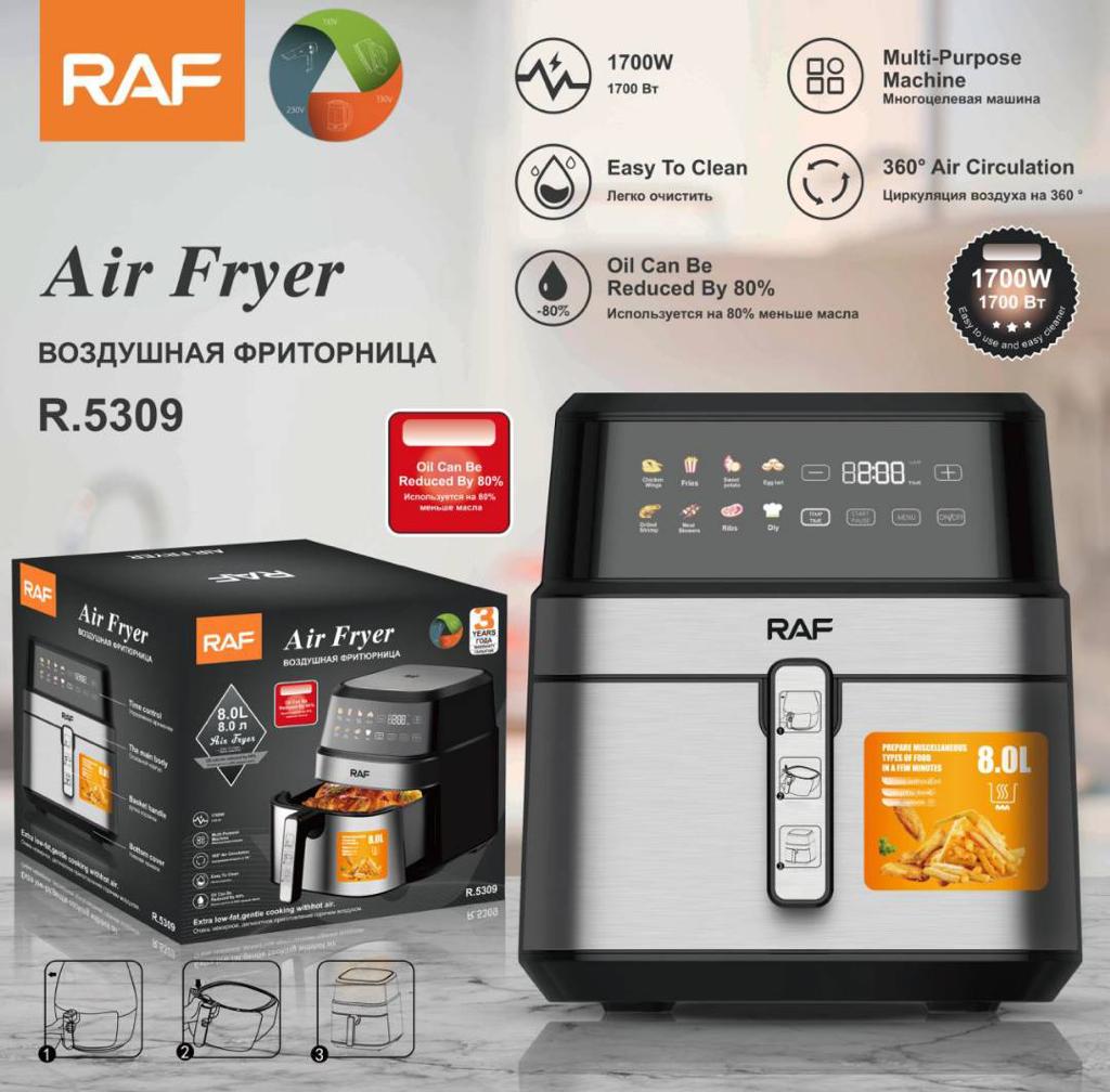 RAF Digital Touch Air Fryer 8L  1700W