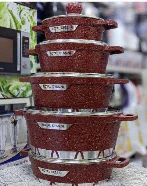 Royal Dessini Non-Stick Cooking Pots sets 10pcs