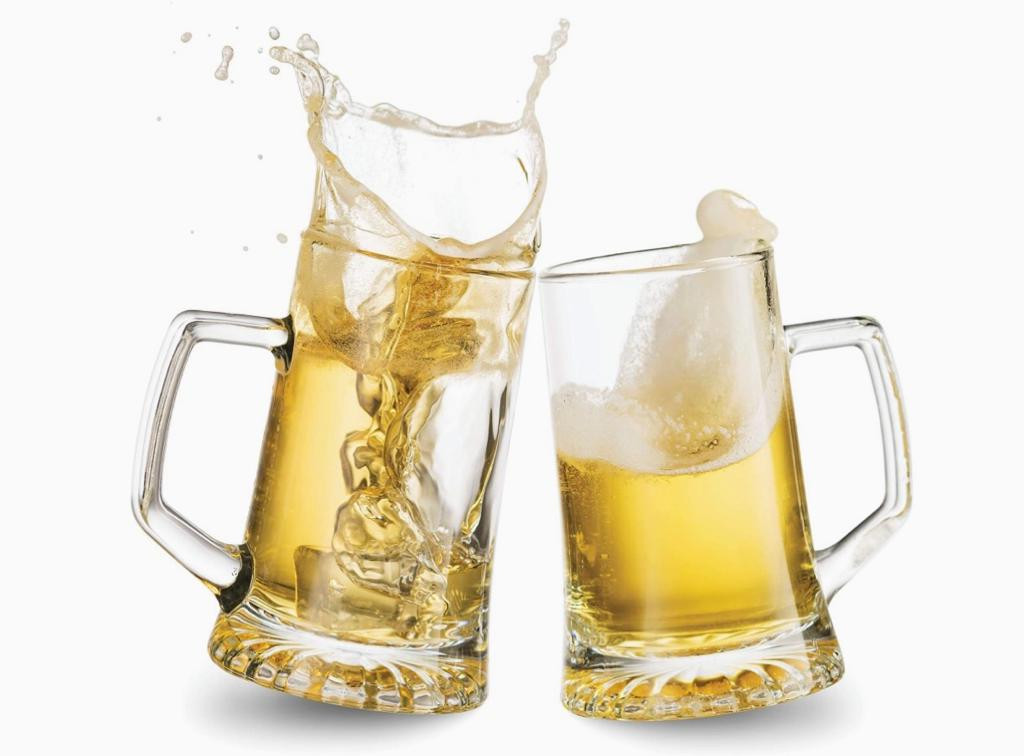12 pcs Large Beer Glasses with Handle Glass Steins