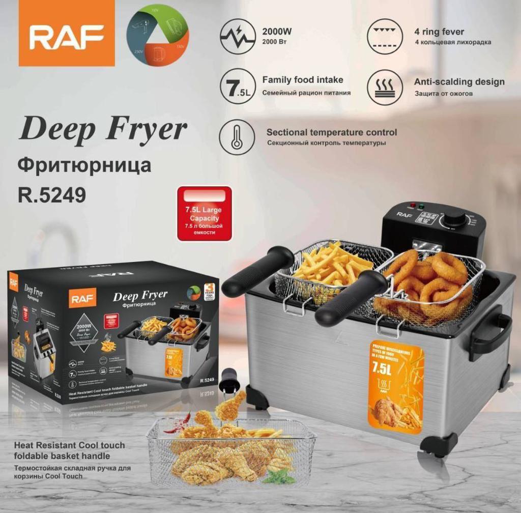 RAF Electric Deep Fryer Double 2-in-1   7.5L Capacity